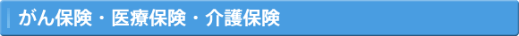 がん保険・医療保険・看護保険